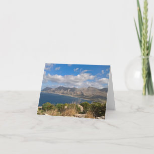 Tarjeta costera siciliana. En blanco para tu propi