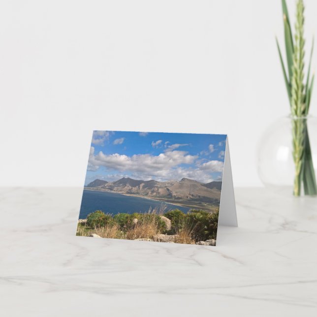 Tarjeta costera siciliana. En blanco para tu propi (Anverso)