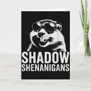 Tarjeta Costo de la sombra del día de la marmota de Punxy 