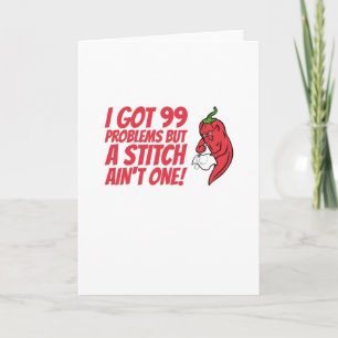 Tarjeta Costura - Tengo 99 Problemas Pero Una Puntada No E