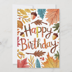 Tarjeta Cosy Dreamy Pumpkin Otoño Fall Feliz cumpleaños