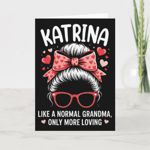 Tarjeta Cota de Katrina Valentine para abuela cariñosa con