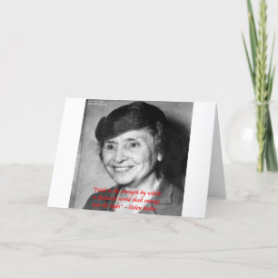 Tarjeta Cota de sabiduría "Fe/Fortaleza" de Helen Keller