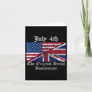 Tarjeta Cotización Británica Del Chiste Pun 4 De Julio