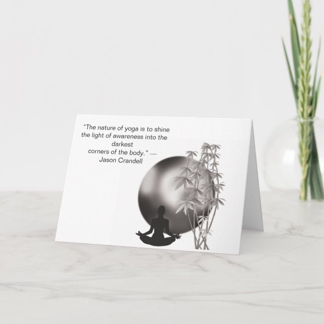Tarjeta Cotización motivacional del yoga (Anverso)