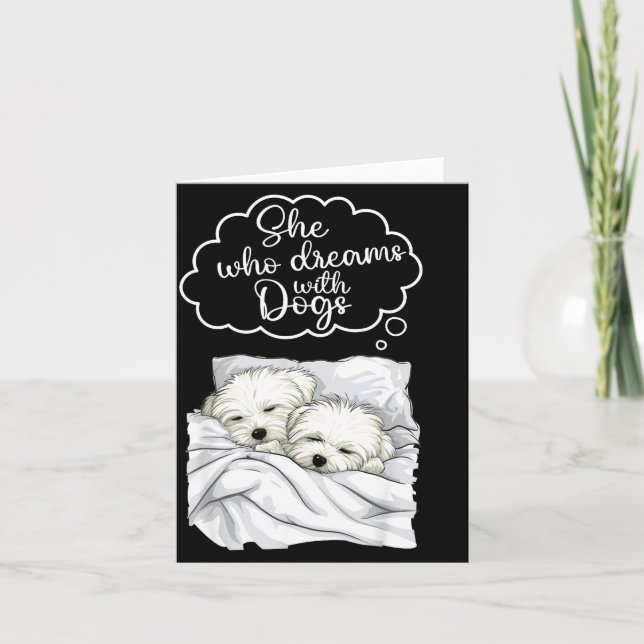 Tarjeta Coton De Tulear Dog Nightgown Pajama  (Anverso)