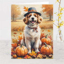Tarjeta Coton De Tulear en Hojas de Otoño Arte de Acción d