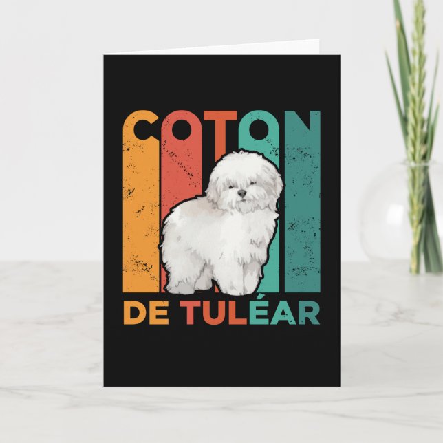 Tarjeta Coton de Tulear | Perro Coton de Tuléar (Anverso)