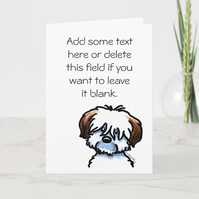 Tarjeta Coton de Tulear Speaking Personalized Greeting (Anverso)