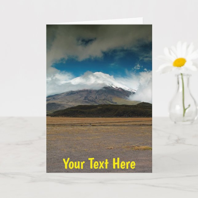 Tarjeta Cotopaxi personalizable, Ecuador (Planta pequeña)