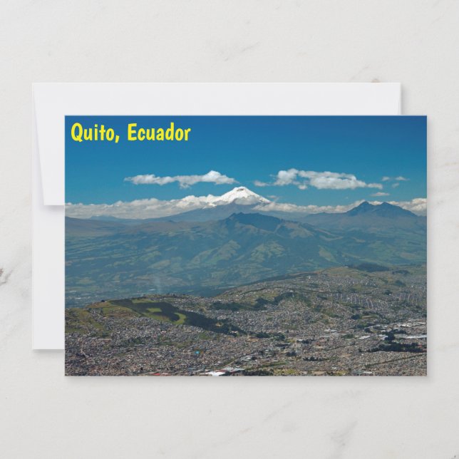 Tarjeta Cotopaxi y Quito (Anverso)