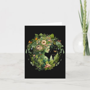 Tarjeta Cottagecore Floral Madre Tierra Hippie Naturaleza 