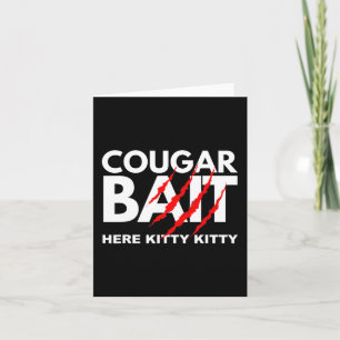 Tarjeta Cougar Bait Fun Halloween disfraz mujer mayor Youn