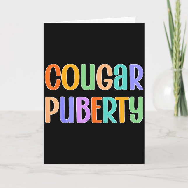 Tarjeta Cougar Puberty Midlife Funny Menopause Perimenopau (Anverso)