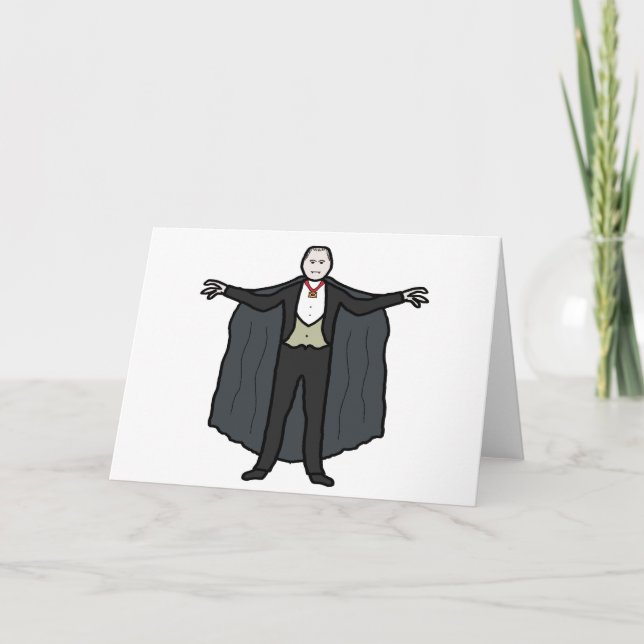 Tarjeta Count Dracula Vampire (Anverso)