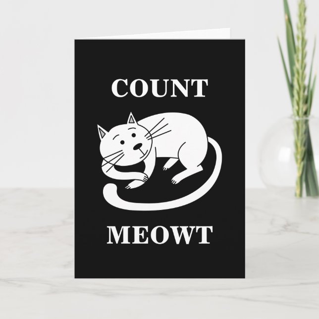 Tarjeta Count Meowt Kitty Funny Cat Pun (Anverso)