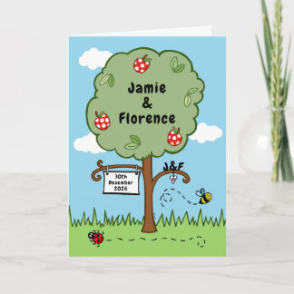 Tarjeta Country Garden Apple Tree Wedding