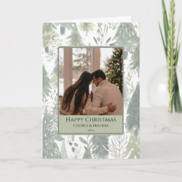 Tarjeta Couple Christmas Card -Woodland Festive