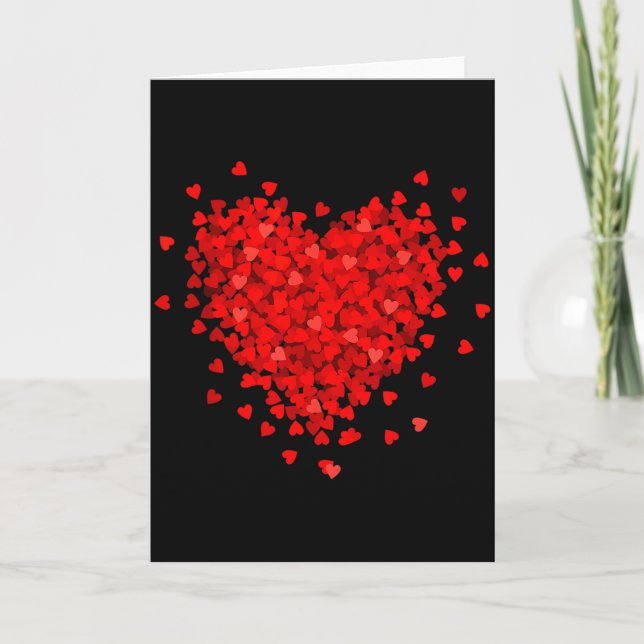 Tarjeta Couple Valentine Red Love Heart  (Anverso)