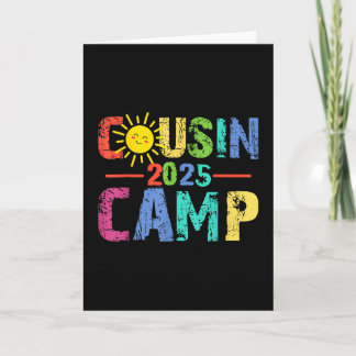 Tarjeta Cousin Camp 2025 Camping Campfire Summer Vacation