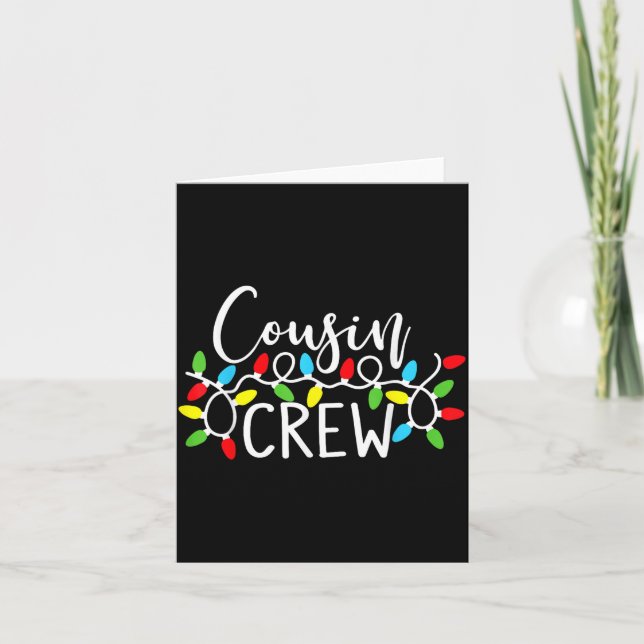 Tarjeta Cousin Crew Christmas Kids Cousins Christmas Crew  (Anverso)