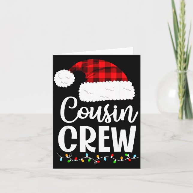 Tarjeta Cousin Crew Christmas Kids Cousins Christmas Match (Anverso)
