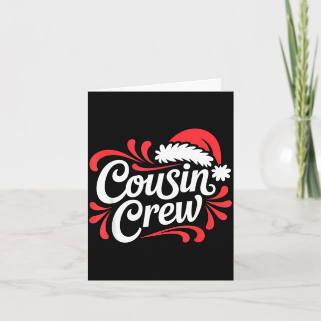 Tarjeta Cousin Crew Christmas Xmas Lights Family Matching  (Anverso)