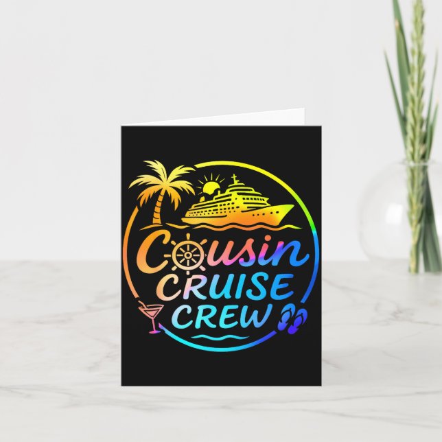 Tarjeta Cousin Cruise Crew Trocal Summer Vacation Matching (Anverso)