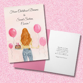 Tarjeta Cousin Sweet Sixteen Girl Jeans 
