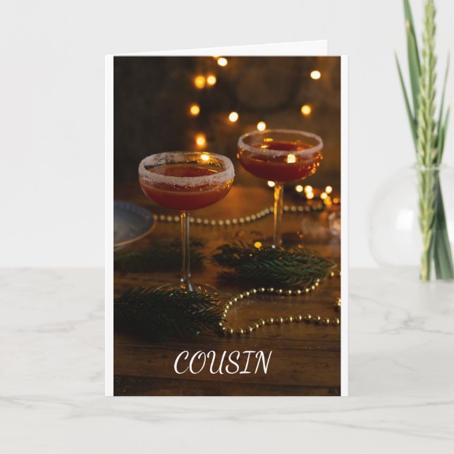 TARJETA *COUSIN* UN HERMOSO CUADRO DE CUMPLEAÑOS DE DICIEM (Anverso)