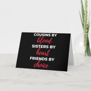 Tarjeta Cousins By Blood Sisters By Heart