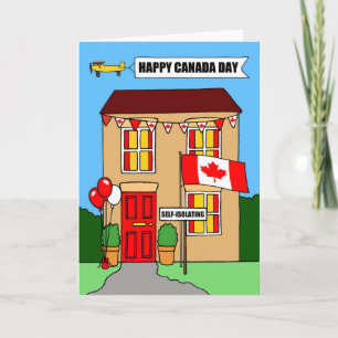 Tarjeta Covid 19 Autoaislamiento Canadá Día 1 de Julio.
