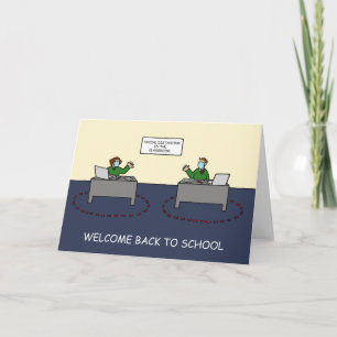 Tarjeta Covid 19, Bienvenido de vuelta a la escuela.