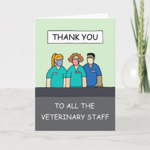 Tarjeta Covid 19 Gracias a su personal veterinario