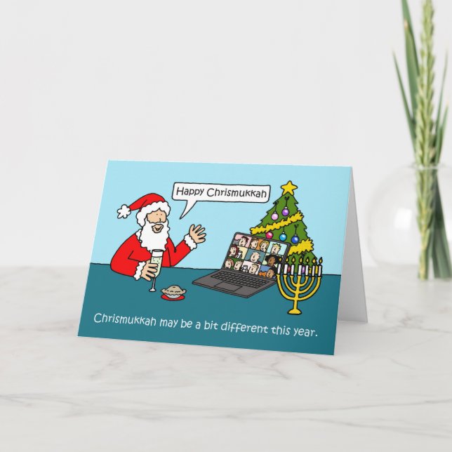Tarjeta Covid 19 Humor Personalizado virtual de Chrismukka (Anverso)