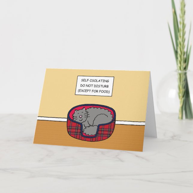 Tarjeta Covid 19 Personalizado de autoaislamiento (Anverso)