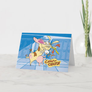 Tarjeta Cow and Chicken Hug Graphic