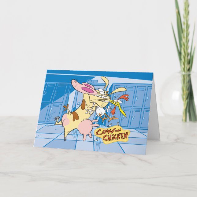 Tarjeta Cow and Chicken Hug Graphic (Anverso)