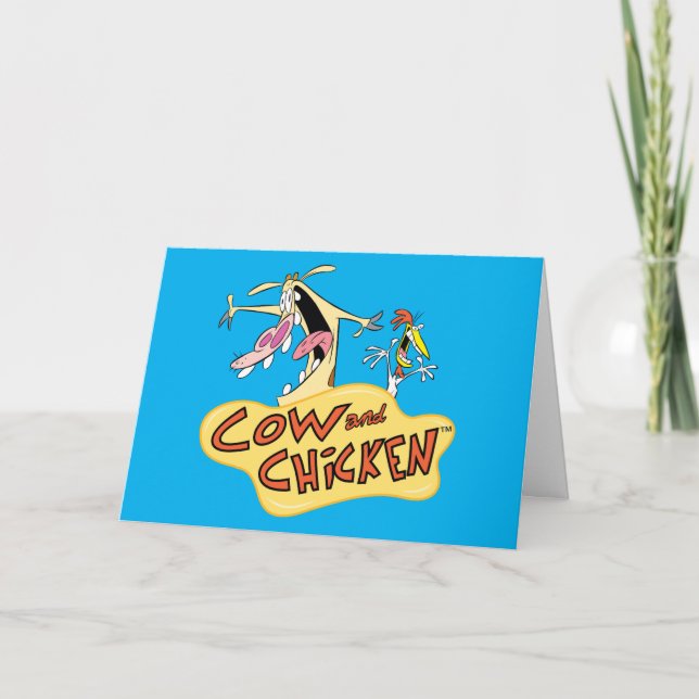 Tarjeta Cow and Chicken Logo Graphic (Anverso)