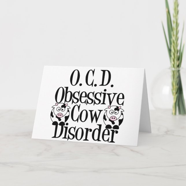 Tarjeta Cow Cute divertida (Anverso)