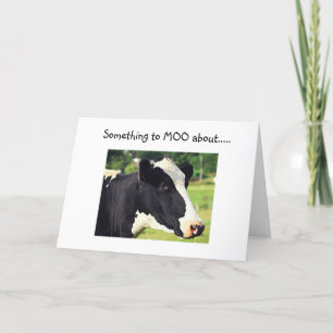 TARJETA COW DICE "ALGO DE LO QUE MOO", USTED ES "40"