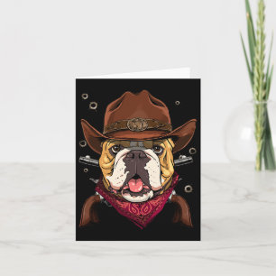 Tarjeta Cowboy American Bulldog Country Music Rodeo Howdy