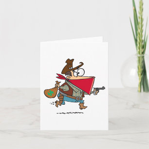 Tarjeta Cowboy Bandit Robber, un Personalizado gracioso