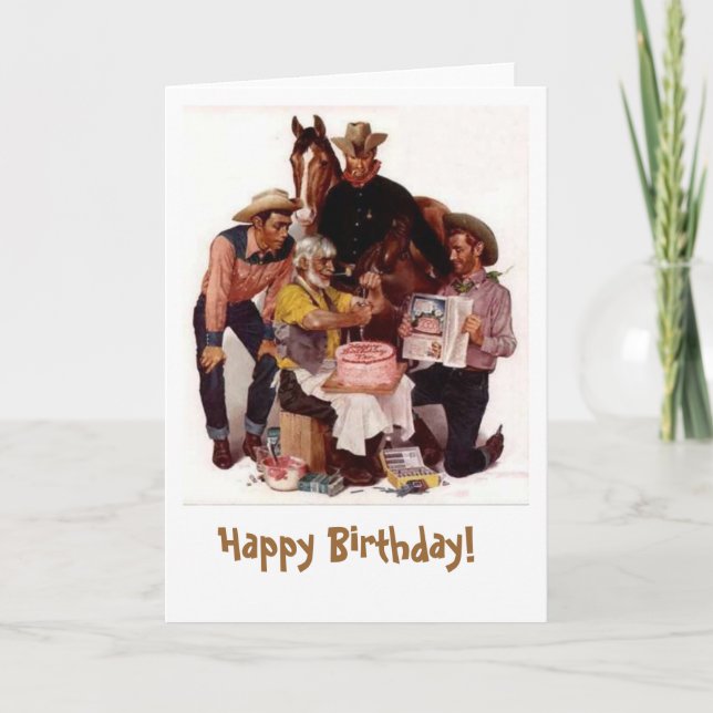 Tarjeta Cowboy BIrthday (Anverso)