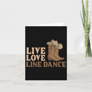 Tarjeta Cowboy Boots Line Dancing Country Gorra Live Love