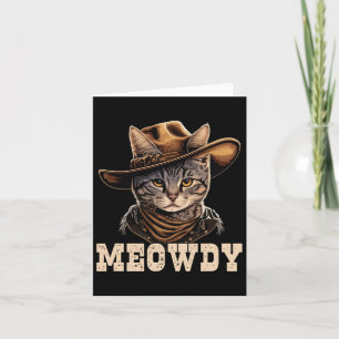 Tarjeta Cowboy Cat Meowdy