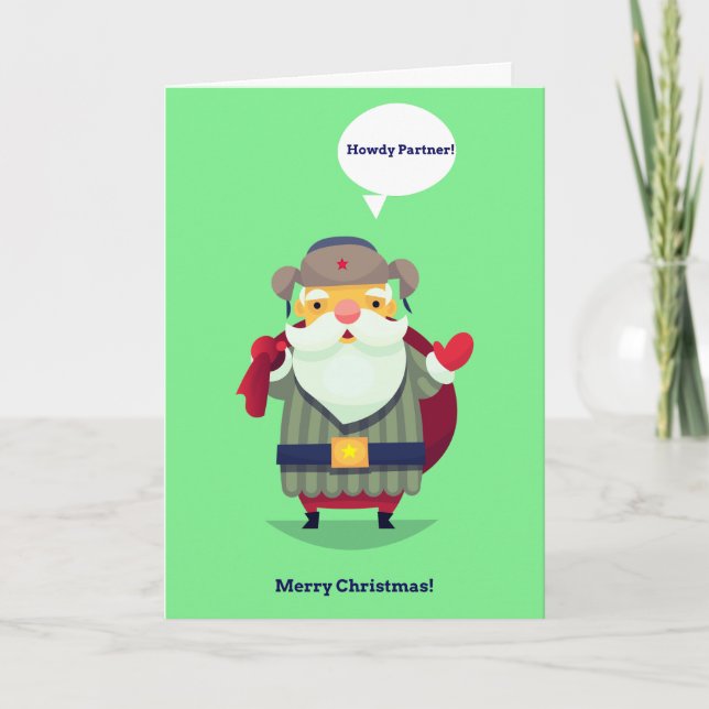 Tarjeta Cowboy Christmas Card (Anverso)