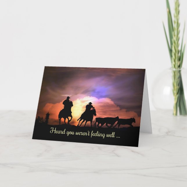 Tarjeta Cowboy Country Western (Anverso)