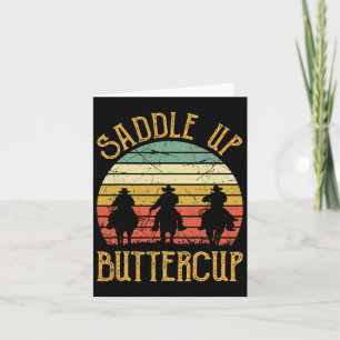 Tarjeta Cowboy Cowgirl Southern Western Saddle Up Buttercu