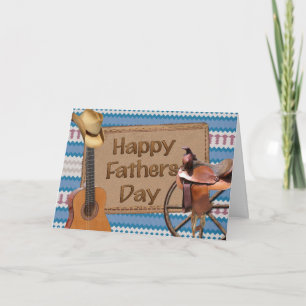Tarjeta Cowboy del Día de los Padres Felices